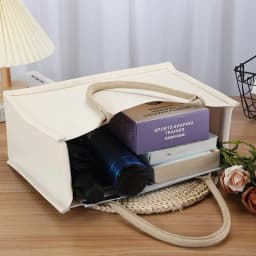 DIY Hand Drawn Canvas Bag Reusable Large Capacity Foldable Shopping Bag Beige Daily Commutting Blank Tote Sack