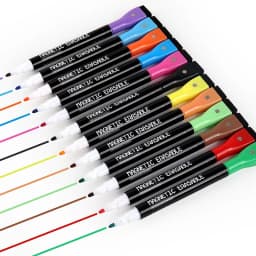 12Pcs/set 2024 Colorful School Classroom Supplies Magnetic Erasable Whiteboard Pens Marker Dry Eraser Pages Children's Drawing
