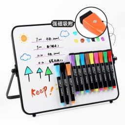 12Pcs/set 2024 Colorful School Classroom Supplies Magnetic Erasable Whiteboard Pens Marker Dry Eraser Pages Children's Drawing