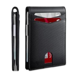 Rfid Carbon Fiber Luxury Men Wallets Money Clip Slim Thin Man Credit Card Holder Wallet for Men Small Short Male Vallet Billfold