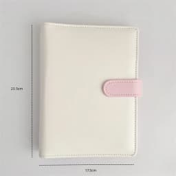 A5 A6 Dark Green Blue 6 Ring Binder PU Clip-on Notebook Leather Loose Leaf Notebook Cover Notebooks Journal Kawaii Stationery