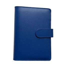 A5 A6 Dark Green Blue 6 Ring Binder PU Clip-on Notebook Leather Loose Leaf Notebook Cover Notebooks Journal Kawaii Stationery