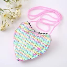 Decorative Kids Tote Bag Heart Shape Shoulder HandBags Kids Coin Purse Bag Mini Cute Princess Kids Funny Shoulder Bag