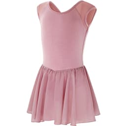 Girls Ballet Dress Sleeveless Dance Leotard Dress Cotton Splice Dance Dress for Girls Kids Ballet Leotard with Chiffon Skirt