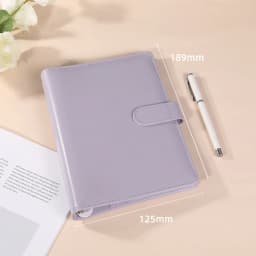 A6 Macaroon Fresh Color PU Leather DIY Binder Photocards Collect Book Diary Agenda Planner DIY Cover Album Stationery