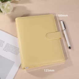 A6 Macaroon Fresh Color PU Leather DIY Binder Photocards Collect Book Diary Agenda Planner DIY Cover Album Stationery
