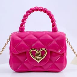 Fashion Kids PU Leather Crossbody Bags Girls Heart Shoulder Bags Children Mini Coin Purses Jelly Bag Kids Handbag Gifts