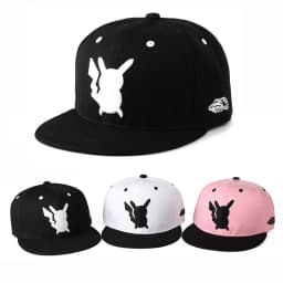 Anime Pikachus Cosplay Hat Unisex Adjustable Casual Baseball Hat Outdoor Sun Protection Hat Flat Brim Hat
