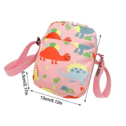 Cartoon Men Women Dinosaur Shoulder Bags Canvas Bag Makeup Bag Phone Bag Cosmetic Bag Waist Pack Chest Bag