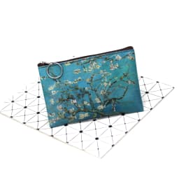 Vintage Oil Painting Canvas Cosmetic Bag Van Gogh Art Sunflower Star Moon Night Makeup Pouch Bag Travel Coin Purse Wallets Women