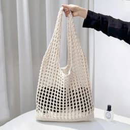 New Trend Women's Bag Crochet Handbag Retro Knitted Solid Color Hollow Top-handle Tote Bag Travel Shopper Shoulder Bag