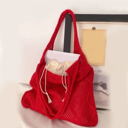 New Trend Women's Bag Crochet Handbag Retro Knitted Solid Color Hollow Top-handle Tote Bag Travel Shopper Shoulder Bag