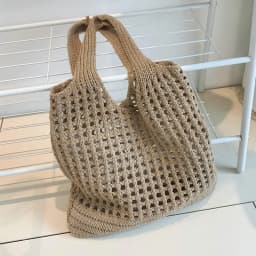 New Trend Women's Bag Crochet Handbag Retro Knitted Solid Color Hollow Top-handle Tote Bag Travel Shopper Shoulder Bag