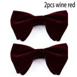 Mens Oversized Bow Tie Solid Velvet Bowtie Wedding Party Tuxedo Adjustable Necktie Big Bow Tie