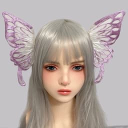 Cosplay Gothic Lolita Angel Wings Hairpin Demon Headdress Harajuku Horns Embroidery Feather Hair Clip Anime Accessories