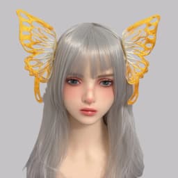 Cosplay Gothic Lolita Angel Wings Hairpin Demon Headdress Harajuku Horns Embroidery Feather Hair Clip Anime Accessories