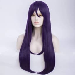 Long Straight Purple Girls Cosplay Wig with Bang Cosplay Wig High Temperature Fiber Hair Wigs Costume Party