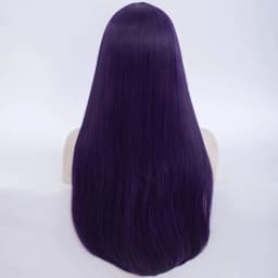 Long Straight Purple Girls Cosplay Wig with Bang Cosplay Wig High Temperature Fiber Hair Wigs Costume Party