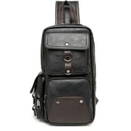 Vintage Luxury Designer Leather Crossbody Bags for Men Messenger Chest Bag Fashion Casual Bag Waterproof PU Single Shoulder Bags