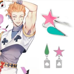 Anime Hunter X Hunter Hisoka Ring Stars Teardrop Adjustable Finger Rings for Women Men Couple Jewelry
