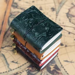 Vintage Leather Traveler's Notebook: 3 x 32 Page Refills, 100g Paper, Personalized leather journal,Portable Diary book