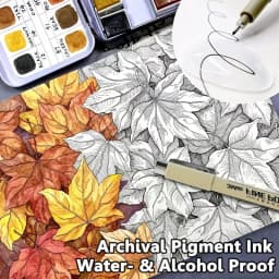6/9/12Pcs Set Pigma Micron Fine Pen Waterproof Smooth Black Ink Fineliner Drawing Pens Art Sketch Marker Liner Rotulador Tekenen