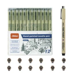 6/9/12Pcs Set Pigma Micron Fine Pen Waterproof Smooth Black Ink Fineliner Drawing Pens Art Sketch Marker Liner Rotulador Tekenen