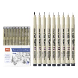 6/9/12Pcs Set Pigma Micron Fine Pen Waterproof Smooth Black Ink Fineliner Drawing Pens Art Sketch Marker Liner Rotulador Tekenen