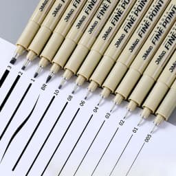 6/9/12Pcs Set Pigma Micron Fine Pen Waterproof Smooth Black Ink Fineliner Drawing Pens Art Sketch Marker Liner Rotulador Tekenen