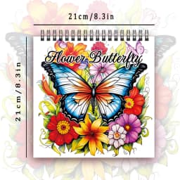 Adult coloring book - 30 Sheets Women's spiral coloring book, 8.3x 8.3 inches, drawing book, birthday gift, holiday party gift