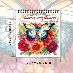 Adult coloring book - 30 Sheets Women's spiral coloring book, 8.3x 8.3 inches, drawing book, birthday gift, holiday party gift