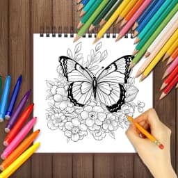 Adult coloring book - 30 Sheets Women's spiral coloring book, 8.3x 8.3 inches, drawing book, birthday gift, holiday party gift