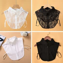 New Fashion Lace Doll Fake Collar Ladies Shawl Wrap Removable Detachable Lace False Collar Clothes Accessory