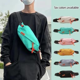 Japanese-Style Versatile Chest Bag for Women, Casual Sports Crossbody Bag for Men, Large Capacity Street Style Student Shoulder Bag, Trendy Waist Bag