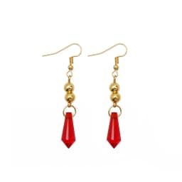 Game Genshin Impact Tartaglia Earrings Anime Jewelry Cosplay Genshin Childe Earring Fashion Accessories Crystal Drop Earrings