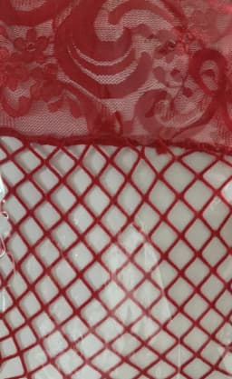 Female Celebrity Red Stockings Plus Size Non-slip Silicone Fishnet Socks Stay Up Retro Lace Legging Women's Thigh High Stocking