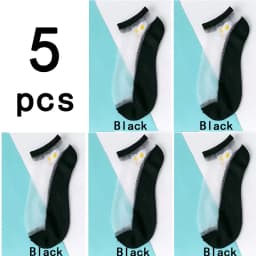 5Pairs/Lot Sexy Mesh Fishnet Socks Ultra-thin Transparent Women Socks for summer Glass fiber Silk Socks daisy Flower Ankle Socks