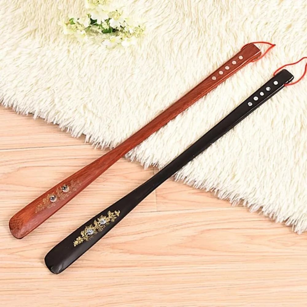 Lifter AID Stick Wooden Spoon Home Long Handle Professional Flexible Shoe Horns