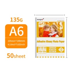 Adhesive Backed Photo Paper A4 A5 A6 Single-Sided Glossy Sticker 135G 150G Inkjet Printer Use Self-adhesive Photo Paper