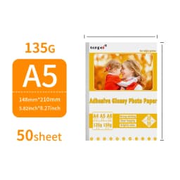 Adhesive Backed Photo Paper A4 A5 A6 Single-Sided Glossy Sticker 135G 150G Inkjet Printer Use Self-adhesive Photo Paper