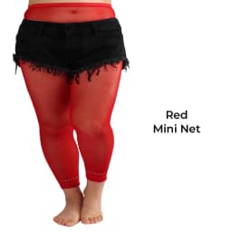 Women's Footless Fishnet Ankle Tights Plus Size High Waist High Stretch Large Size Net Leggings Stockings Can Be Wear 100kg