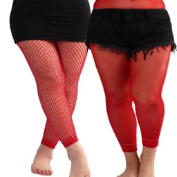 Women's Footless Fishnet Ankle Tights Plus Size High Waist High Stretch Large Size Net Leggings Stockings Can Be Wear 100kg
