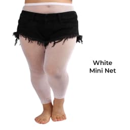 Women's Footless Fishnet Ankle Tights Plus Size High Waist High Stretch Large Size Net Leggings Stockings Can Be Wear 100kg