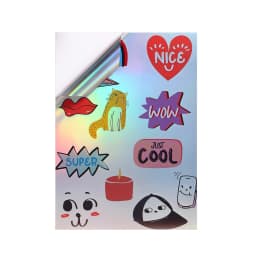 Holographic Printable Sticker Paper for Inkjet 10 Pcs Vinyl Sticker Printable Paper, Waterproof Glossy Sticker Dries Quickly A4