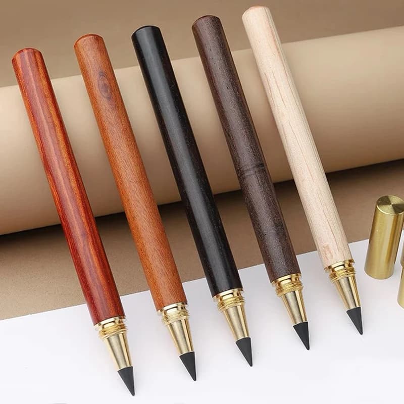 Wooden Unlimited Writing Pencil HB with Pen Tip Eternal Drawing Painting Infinity Pen Art School Supplies Stationery