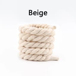 Round Shoelace 10mm Shoelace Hand-woven Universal Three-strand Cotton Rope Solid Color Bold Cotton Twist Decoration Shoe Laces