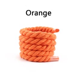 Round Shoelace 10mm Shoelace Hand-woven Universal Three-strand Cotton Rope Solid Color Bold Cotton Twist Decoration Shoe Laces