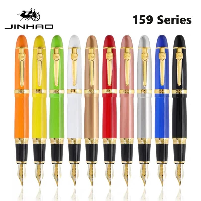 Jinhao 159 Fountain Pen High Quality Metal Luxury Elegant Executive Pen Writing Inking Pens Office School Supplies Stationery