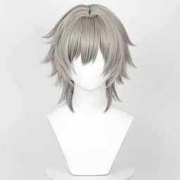 Game Honkai: Star Rail Trailblazer Caelus Stelle Cosplay Wigs with Bangs Synthetic Long Short Straight Gray Hair Wig for Party