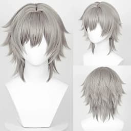 Game Honkai: Star Rail Trailblazer Caelus Stelle Cosplay Wigs with Bangs Synthetic Long Short Straight Gray Hair Wig for Party